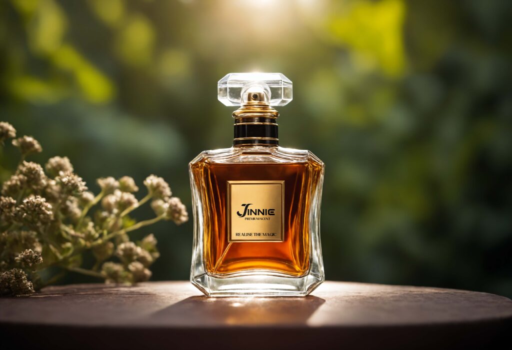 A perfume design with nice background